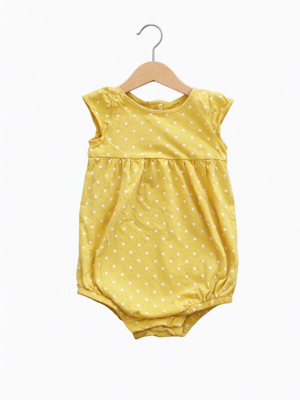 10/$15 Old Navy Yellow Polka Dot Baby Bubble Romper